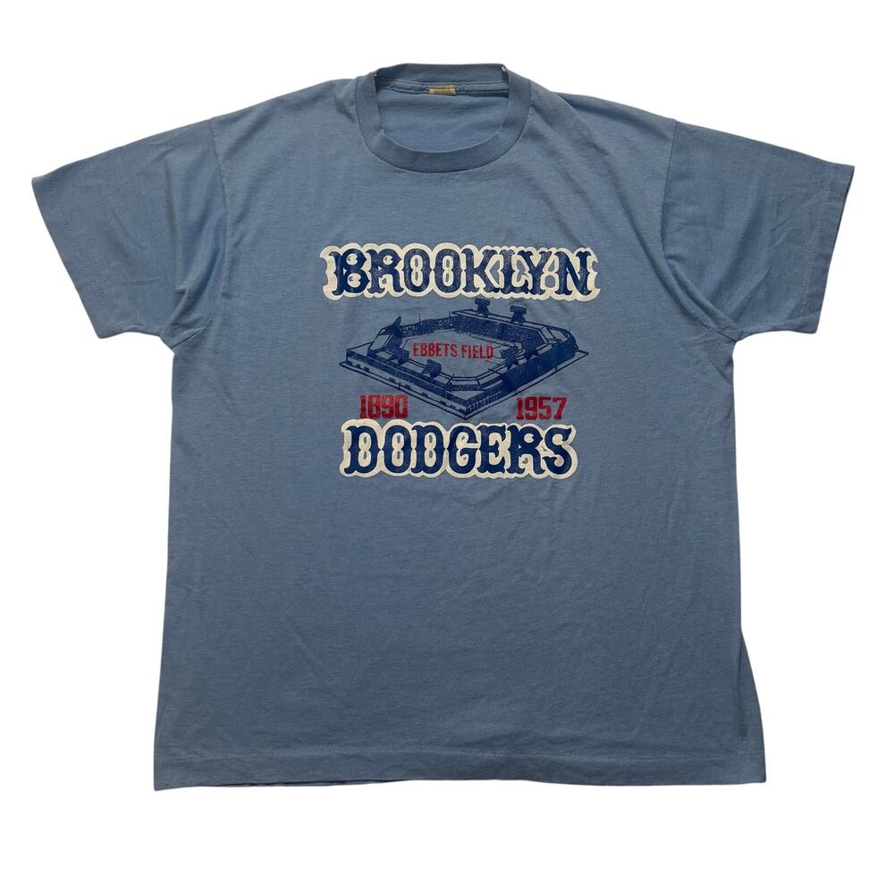 VTG 80’s MLB Brooklyn Dodgers Single Stitch T-Shirt Men’s XL Blue